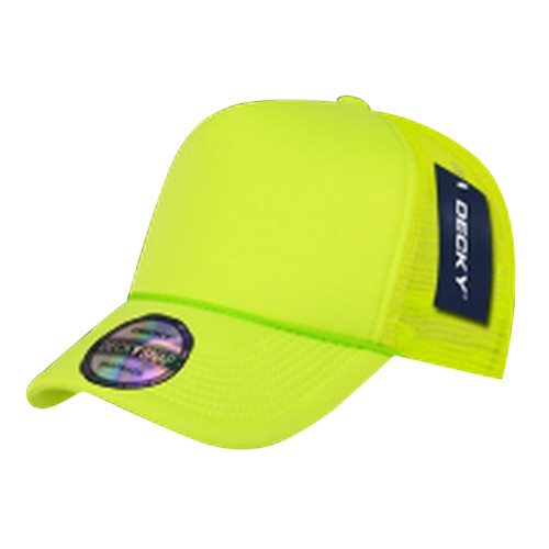 Neon Yellow Blank Trucker Hat mesh hat snap back hat