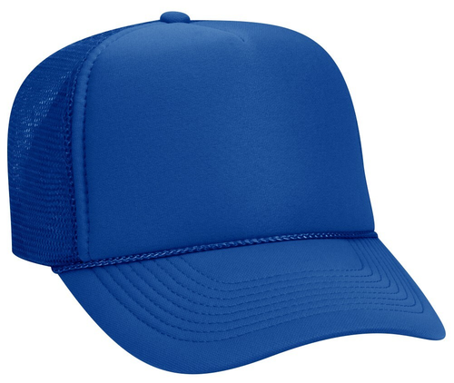 Royal Blue Plain Blank Trucker hat mesh hat snap back adjustable cap