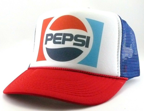 Pepsi Trucker Hat 1980's style Mesh Cap snap back adjustable