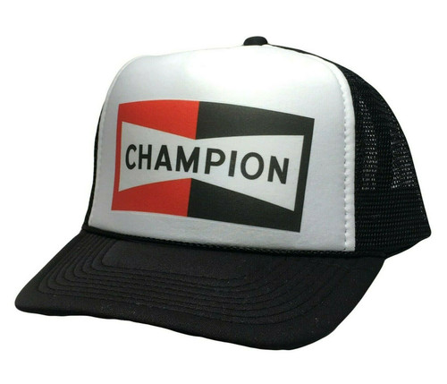 Champion Spark Plugs Hat Snap back Trucker Hat NHRA Drag Racing Cap