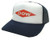 As shown in photo then color of the hat Navy/white front