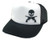 As shown in photo then color of the hat . ex. Black/white front