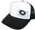 As shown in photo then color of the hat Black/white front