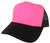 Neon Pink front black back plain blank Trucker Hat Mesh Hat Snapback Hat