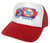 As shown in photo then color of the hat . ex. Red/white front