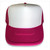 Hot Pink Trucker Hat White Front, Hot Pink Snapback White Front, Hot Pink Mesh Hat Front