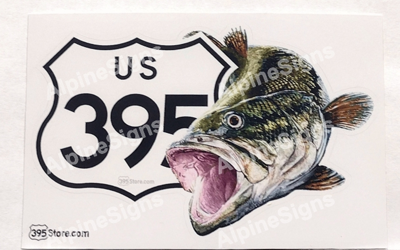 395 Largemouth Bass Fishing Sticker - 395 Store