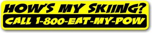 How's My Skiing Sticker
