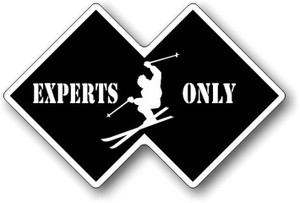 Experts Only Snow Skier Sticker Experts Only Snow Skier Sticker