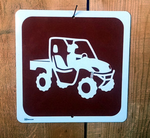 ATV side by side recreation sign as seen on the highways
