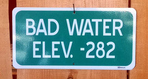 Bad Water Elevation Road Sign
