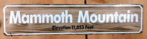 Mammoth Mountain sign digital print on aluminum