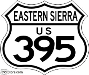 395 sticker that says "Eastern Sierra" across top. 395 sticker that says "Eastern Sierra" across top.