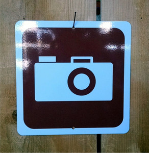Camera photography recreation sign as seen on the highways