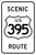 Scenic Route 395 Aluminum Sign