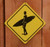 Surfer crossing - aluminum outdoor sign