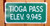 Tioga Pass Elevation Road Sign