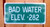 Bad Water Elevation Road Sign