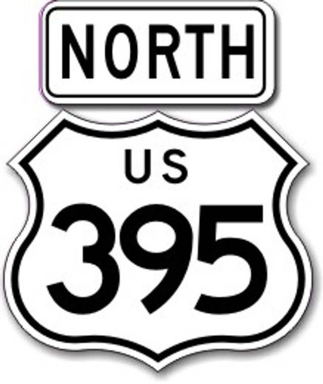 Route 395 North 2-piece Sticker