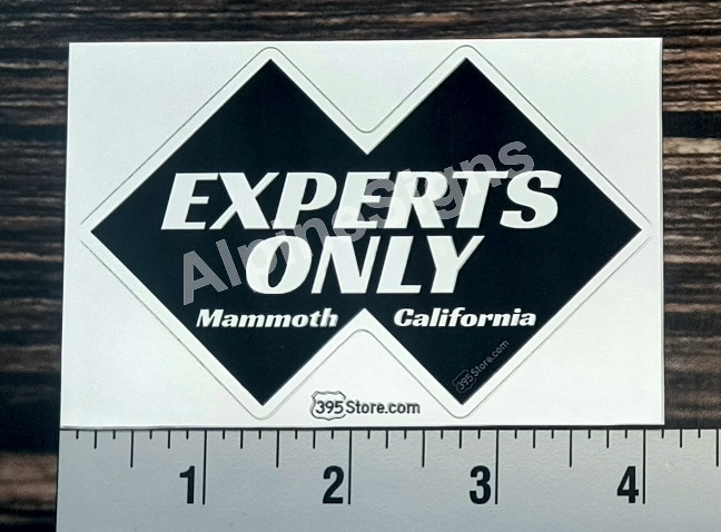 Double Black Diamond sticker with Mammoth Lakes on it.
