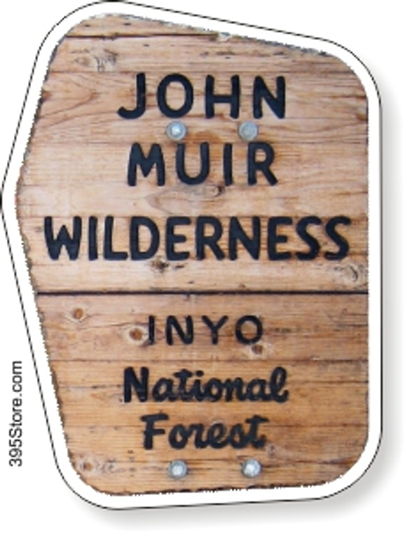 John Muir Wilderness JMT wood effect Sticker