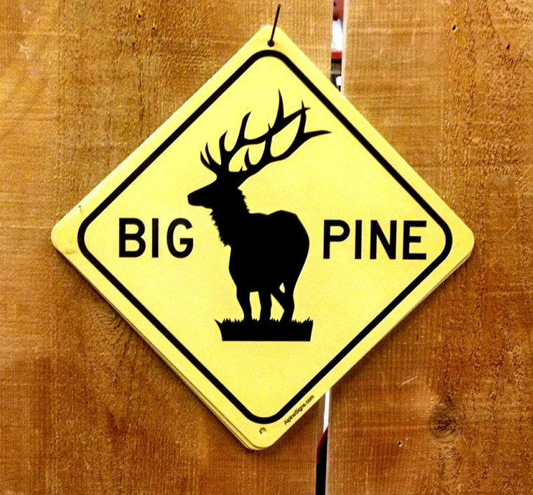 Big Pine Elk crossing sign - outdoor sign