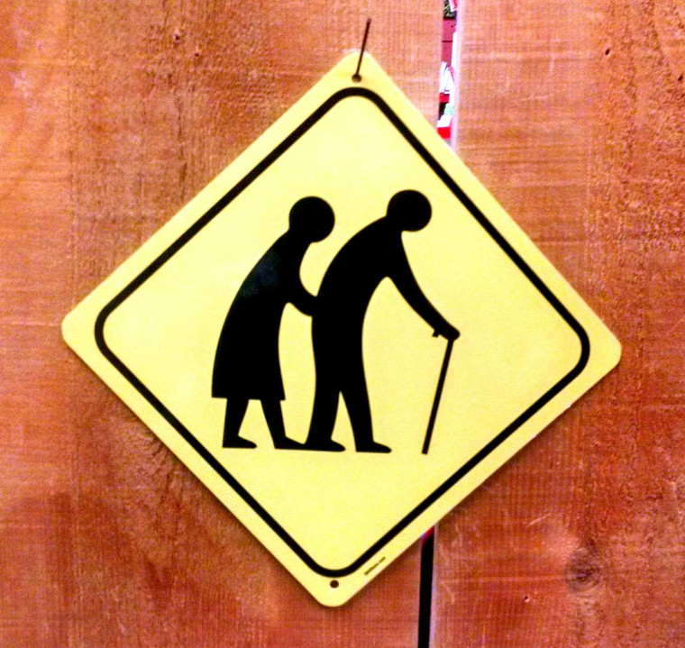 Elderly crossing sign - outdoor sign