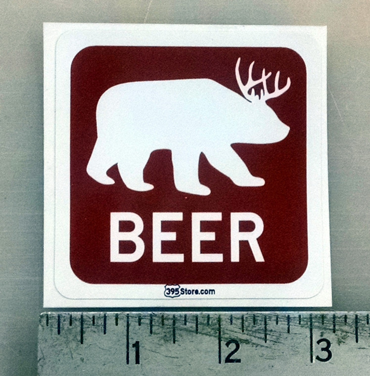 Beer Bear Symbol Sticker