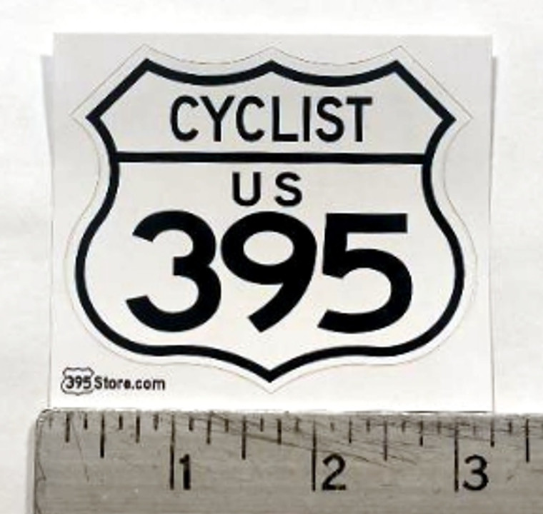 395 sticker that says "Cyclist" across top.