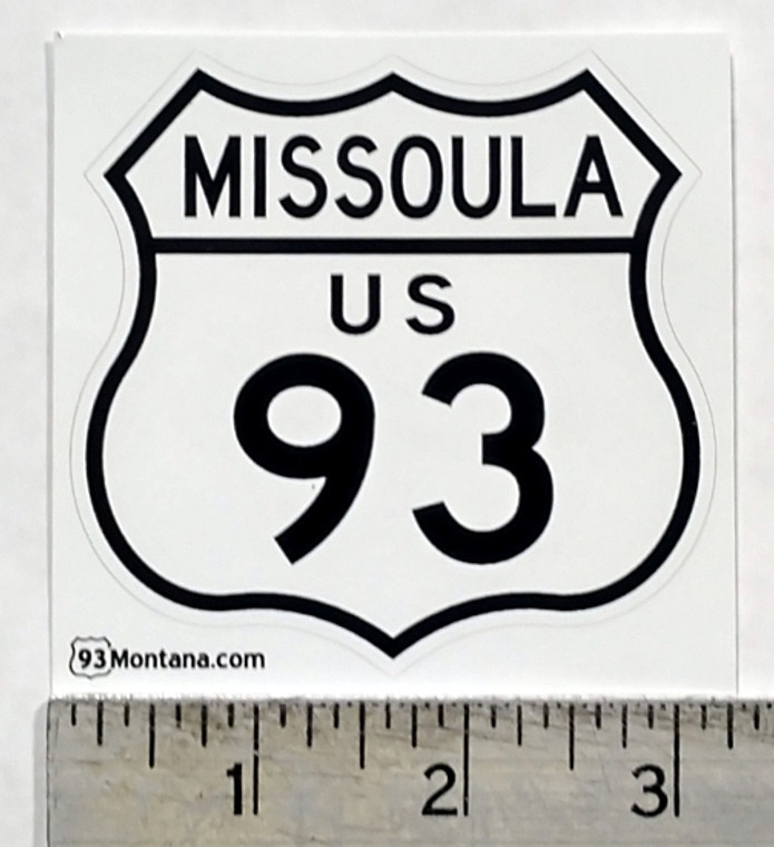 Missoula route 93 montana sign sticker