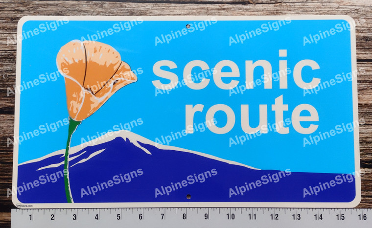 Reproduction of the California Scenic Route sign