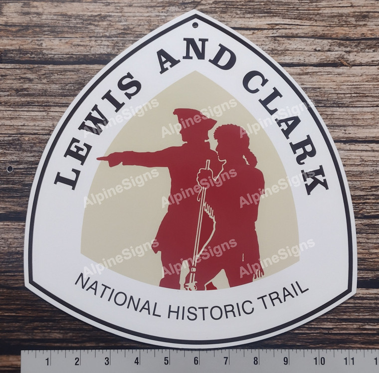 Lewis and Clark Trail sign as seen on highways in Idaho, Montana, Oregon and Washington