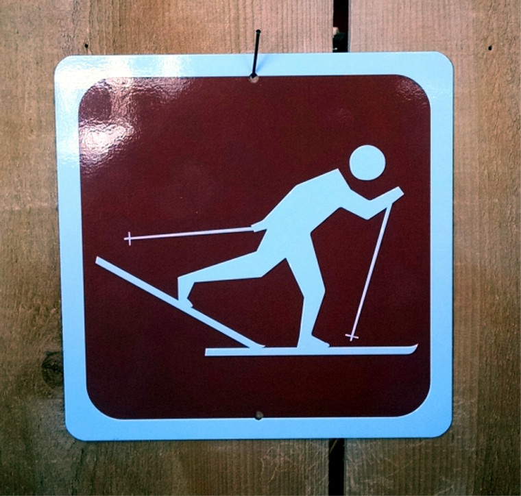 Cross Country Skiing recreation sign as seen on the highways