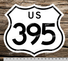 Highway 395 Metal Sign | Weatherproof US Route 395 Aluminum Sign