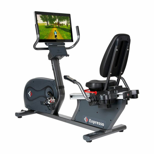 Expresso GO Recumbent
The most advanced bike in the world and the gold standard in indoor cycling. Push your limits with other riders on 300+ miles of stunning interactive roads. From snowy mountains and seaside to outer space, this is as close as it gets to the real thing. Kick your training up a notch with Studio SWEAT onDemand. Cat Kom and her elite group of expert trainers are here to motivate you with fresh classes every week. Get off-road and out of your comfort zone in breathaking worlds filled with treasures and dragons. High Intensity Interval Training (HIIT) has never been this fun.