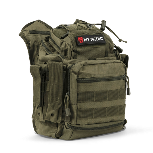 Recon First Aid Kit | MyMedic
A backpack like no other. The MyMedic Recon First Aid Kit is built to take care on nearly any emergency that comes your way when you're on the go, on trail or off. This extremely rugged yet comfortable to wear backpack is packed with vital-life-saving supplies for when you need it most. There are even a few extra compartments on the sides to stash additional gear you may need besides medical supplies. Perfect for hiking, camping, beach trips, just about anywhere you'd like the comfort of knowing you're well-protected.

Product Highlights:
Hand-picked by first responders and medical pros
Durable materials made to military standards
Over 250 quality first-aid and trauma supplies in Pro kits
HSA/FSA approved