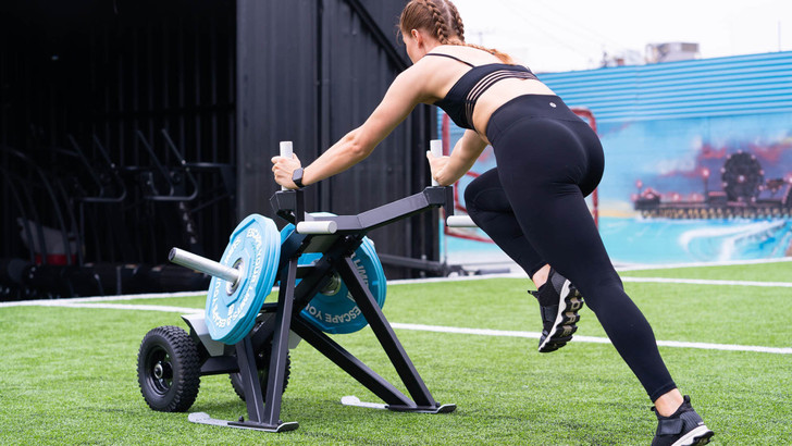 Benefits of training with the Barrow.
Upper-Body Benefits: Looking to increase your strength up top? DONE. The Barrow targets five major areas of the upper body, including your forearms, thoracic area of the back, triceps, biceps, and shoulders.

Lower-Body Benefits: If you’re all about leg days, the Barrow also has your best interest at heart. This training tool will target your glutes, hamstrings, calves, and quadriceps.

Core Benefits: Keeping your core engaged while training with the Barrow is a challenge, one that delivers great results. A strong core will give you a powerful base for so many other moves, as well. Think: running, throwing ability, and overall strength, just to name a few.