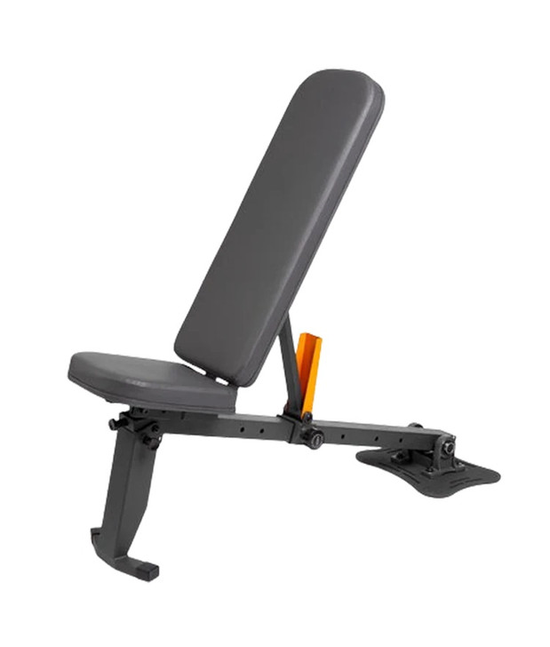 FLiPBENCH is the perfect companion for your dumbbell set, weight rack, or connected home fitness system. It’s small stored footprint means you don’t have to stumble around your bench when you’re not using it. It’s sturdy design gives you the perfect platform to hit all your decline, flat, and incline bench exercises.

Best of all, it’s designed to look good in your living space!

Backrest Positions: -14, 0, 15, 30, 45, 60, 75, 85°
Seat Positions: 0, 14°
Bench Weight: 50 lbs
Max Load: 650 lbs