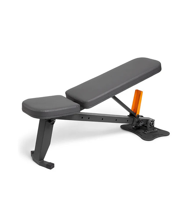 FLiPBENCH is the perfect companion for your dumbbell set, weight rack, or connected home fitness system. It’s small stored footprint means you don’t have to stumble around your bench when you’re not using it. It’s sturdy design gives you the perfect platform to hit all your decline, flat, and incline bench exercises.

Best of all, it’s designed to look good in your living space!

Backrest Positions: -14, 0, 15, 30, 45, 60, 75, 85°
Seat Positions: 0, 14°
Bench Weight: 50 lbs
Max Load: 650 lbs