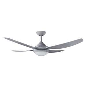 1320mm precision moulded ABS 4 blade white ceiling fan with 18W LED light included. Suitable for indoor and covered outdoor areas.