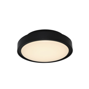 Modern Round Black 13W LED Exterior Bunker. Includes Acrylic Lens and Black Aluminium Finish. Suitable for Coastal Areas Exposed to the Elements.