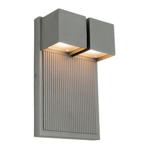 Tucson is a Unique Exterior Wall Light in a Pewter Finish with Frosted Glass Diffuser. Includes 2 x 6W Integrated LEDs with Downwards Reflection.