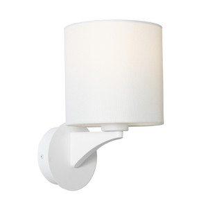 Kirsten is a Traditional Interior Wall Light with White Steel Back Plate, Aluminium Arm and a White Linen Shade. Featuring Beautiful Curves and Contours, Kirsten will Suit Bed Sides, Hallways and Living Areas.