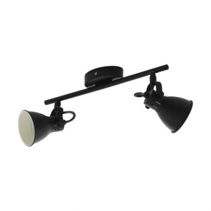 The SERAS 2 series of spots is made of black steel and includes neutral white dimmable GU10 lamps.