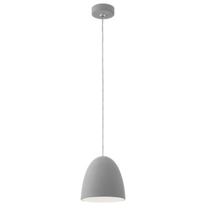 This pendant luminaire from the series PRATELLA is made of ceramic and is finished in a subtle grey tone.
