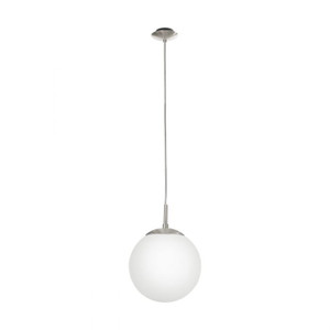 You can't beat a classic - the RONDO pendant is made of satin nickel finished steel and has a white, opal-matte glass.