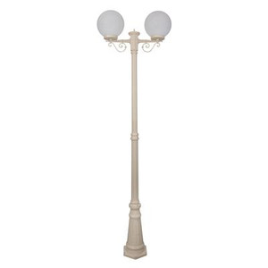 GT-560 Siena Twin 25cm Spheres Tall Post - Powder Coated Finish / E27 