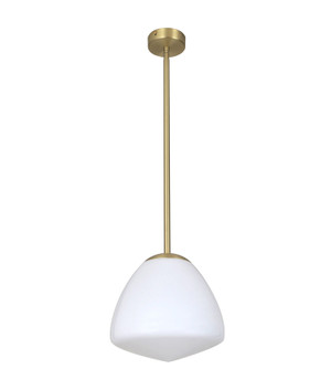 PENDANT ES 40W Antique Brass SML Tipped Dome Frosted Glass