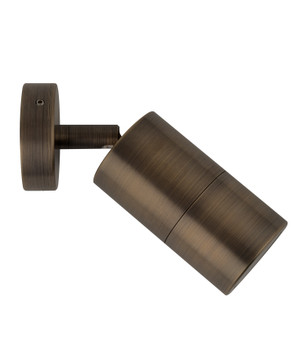 WALL GU10 PILLAR S/ADJ ANTIQUE BRASS