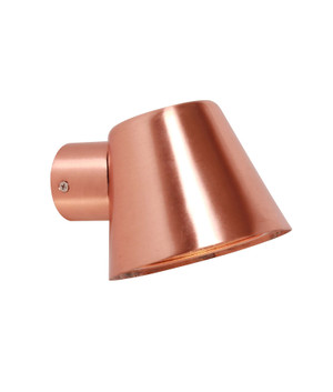 WALL GU10 S/M Copper / Glass Diffuser Flat Top Cone 35W IP44